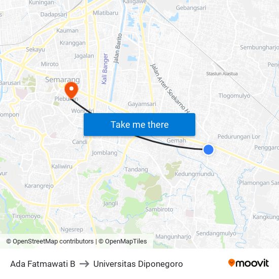 Ada Fatmawati B to Universitas Diponegoro map