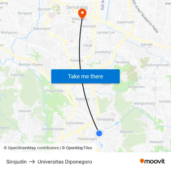 Sirojudin to Universitas Diponegoro map