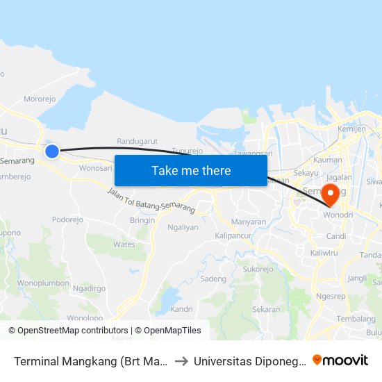 Terminal Mangkang (Brt Malam) to Universitas Diponegoro map