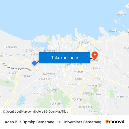 Agen Bus Bpmhp Semarang to Universitas Semarang map