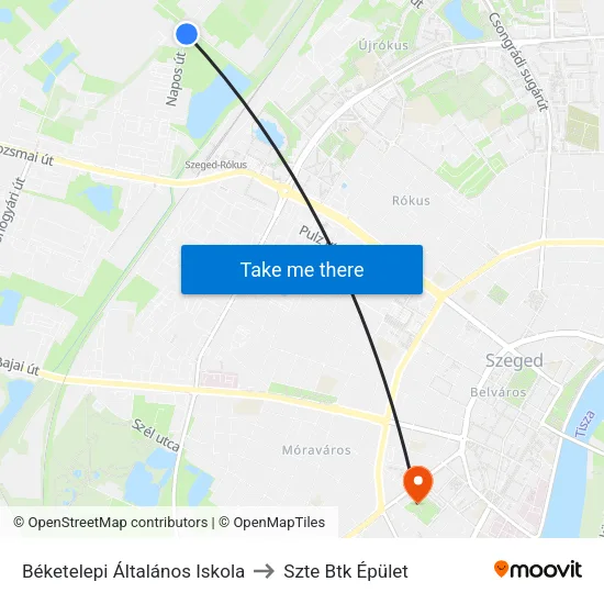 Béketelepi Általános Iskola to Szte Btk Épület map