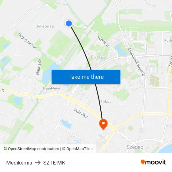 Medikémia to SZTE-MK map