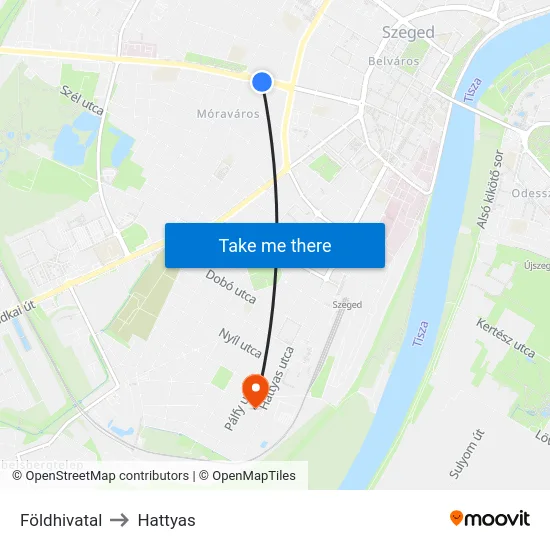 Földhivatal to Hattyas map