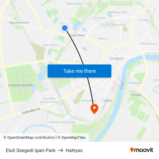 Első Szegedi Ipari Park to Hattyas map