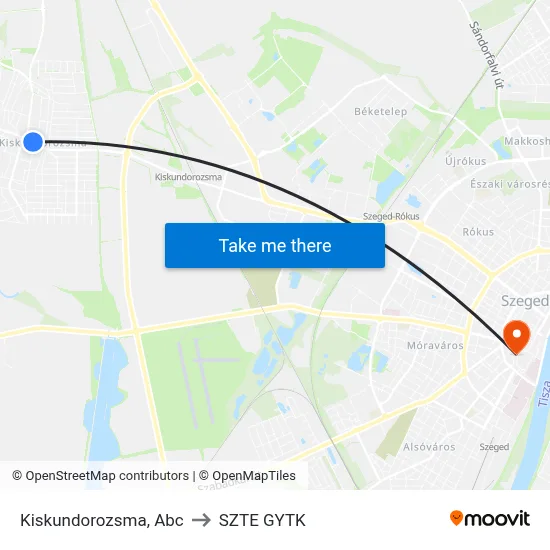 Kiskundorozsma, Abc to SZTE GYTK map