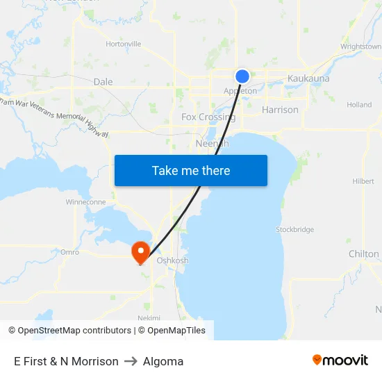 E First & N Morrison to Algoma map