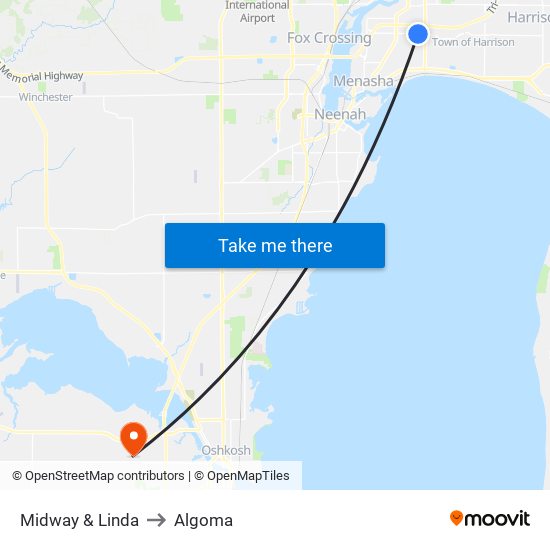 Midway & Linda to Algoma map