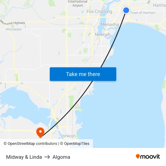 Midway & Linda to Algoma map