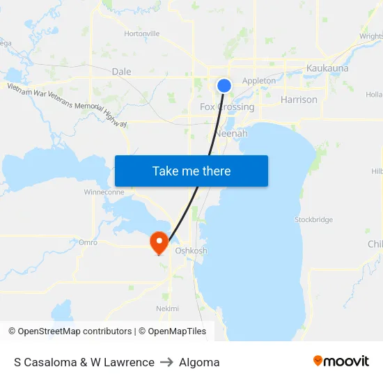 S Casaloma & W Lawrence to Algoma map