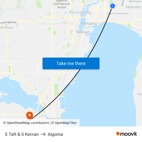 E Taft & S Kernan to Algoma map
