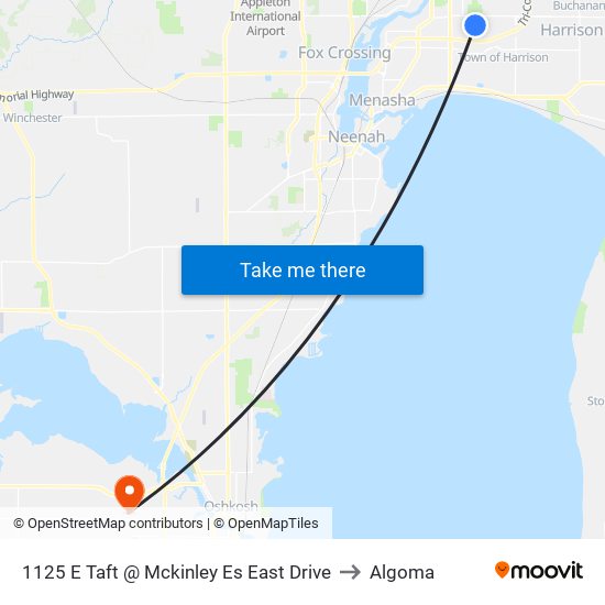 1125 E Taft @ Mckinley Es East Drive to Algoma map