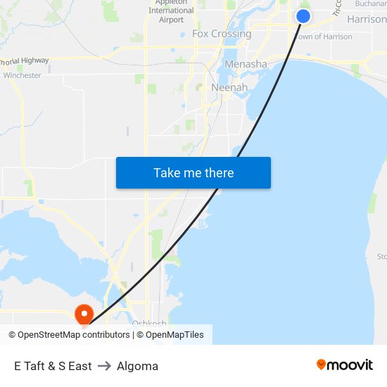 E Taft & S East to Algoma map