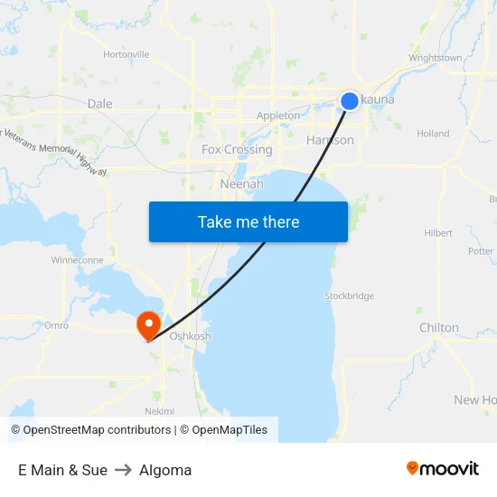 E Main & Sue to Algoma map