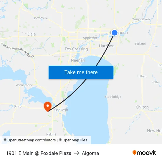 1901 E Main @ Foxdale Plaza to Algoma map