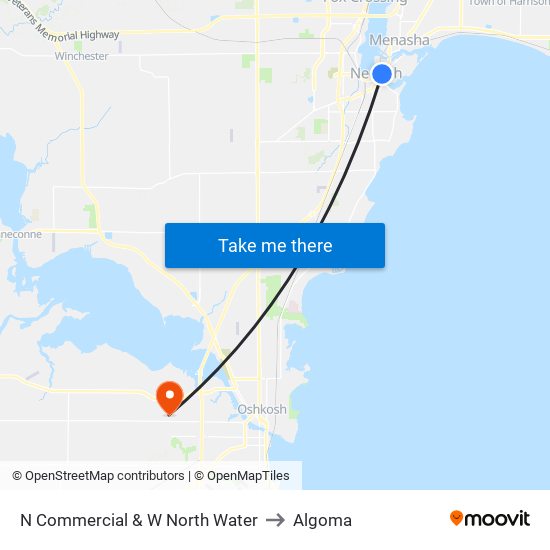 N Commercial & W North Water to Algoma map