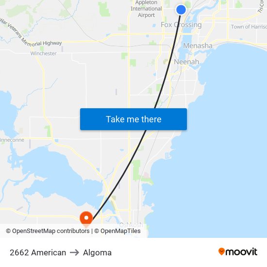 2662 American to Algoma map