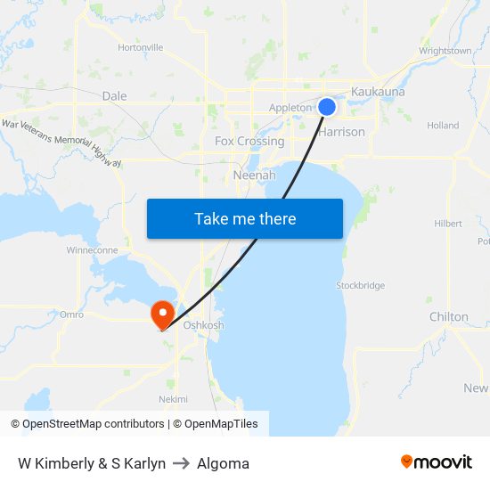 W Kimberly & S Karlyn to Algoma map