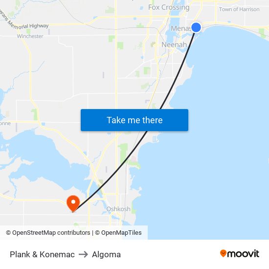 Plank & Konemac to Algoma map