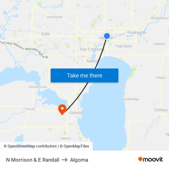 N Morrison & E Randall to Algoma map