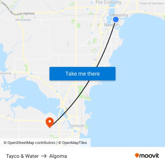 Tayco & Water to Algoma map