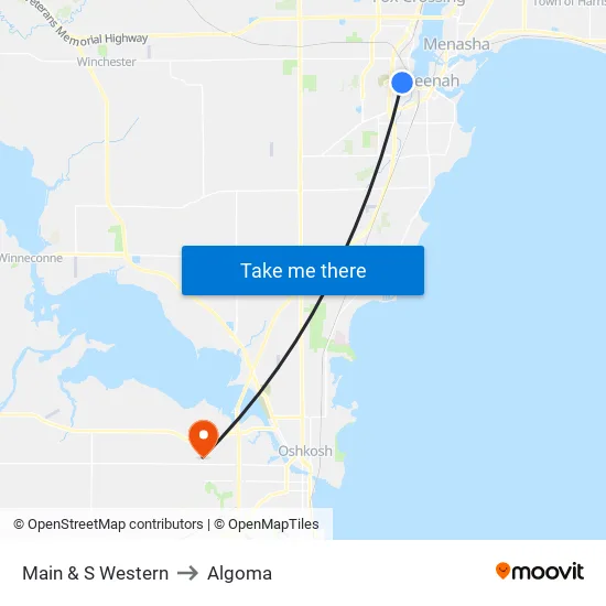 Main & S Western to Algoma map
