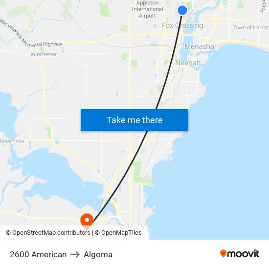 2600 American to Algoma map