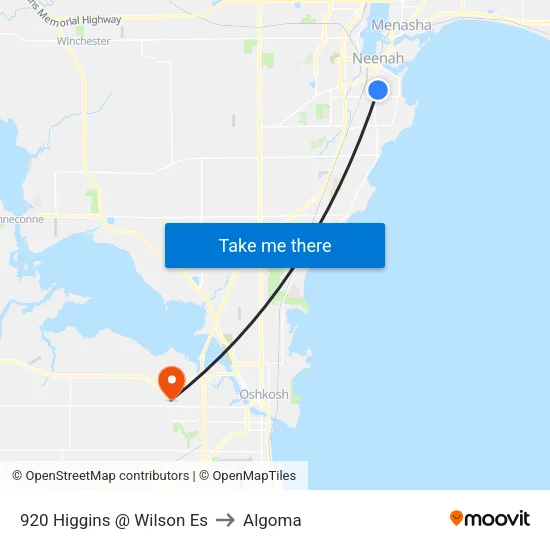 920 Higgins @ Wilson Es to Algoma map