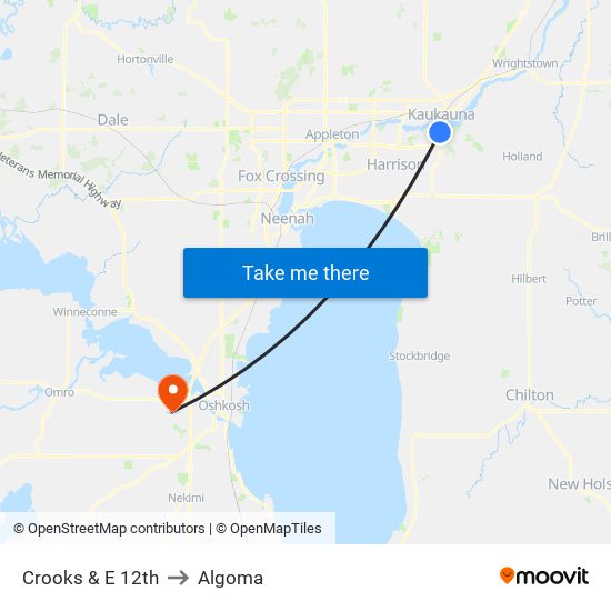 Crooks & E 12th to Algoma map