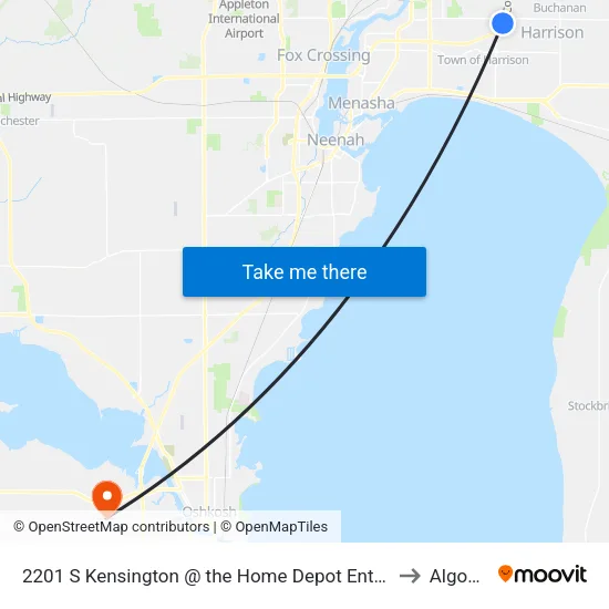 2201 S Kensington @ the Home Depot Entrance to Algoma map