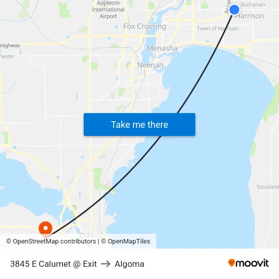3845 E Calumet @ Exit to Algoma map