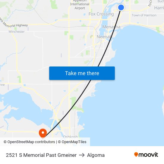 2521 S Memorial Past Gmeiner to Algoma map