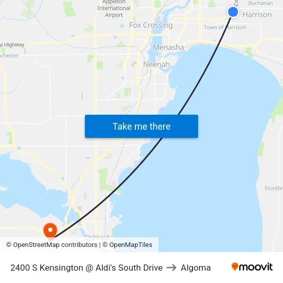 2400 S Kensington @ Aldi's South Drive to Algoma map