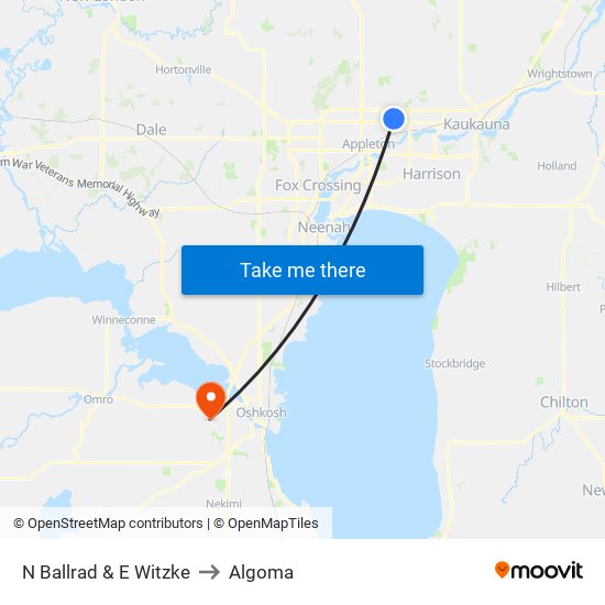 N Ballrad & E Witzke to Algoma map