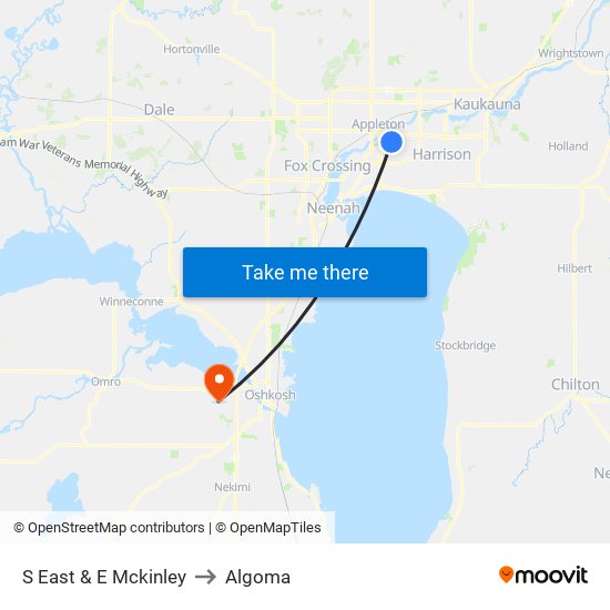 S East & E Mckinley to Algoma map