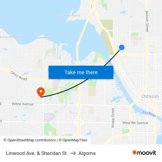 Linwood Ave. & Sheridan St. to Algoma map