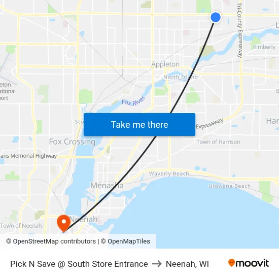 Pick N Save @ South Store Entrance to Neenah, WI map
