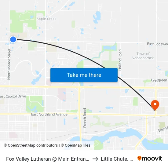 Fox Valley Lutheran @ Main Entrance to Little Chute, WI map