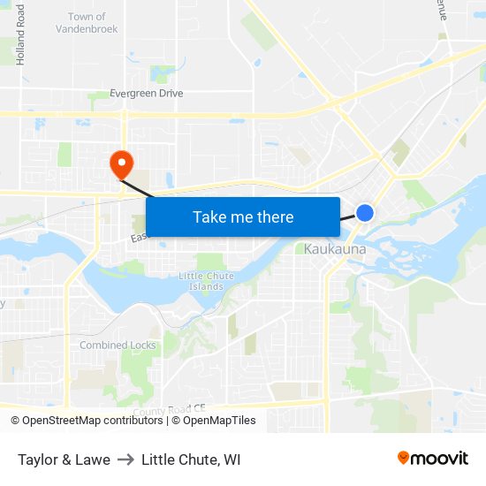 Taylor & Lawe to Little Chute, WI map