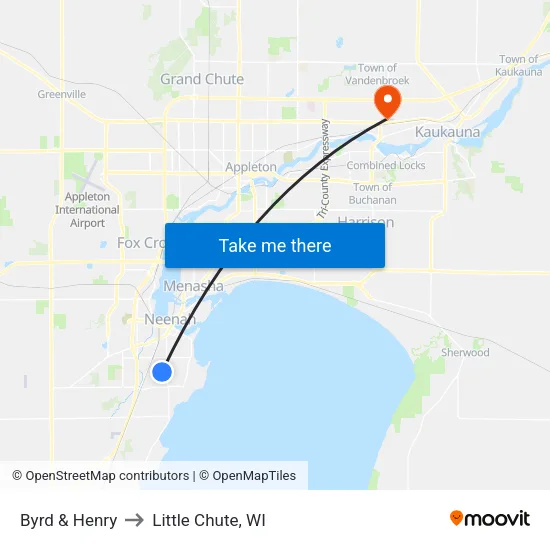 Byrd & Henry to Little Chute, WI map