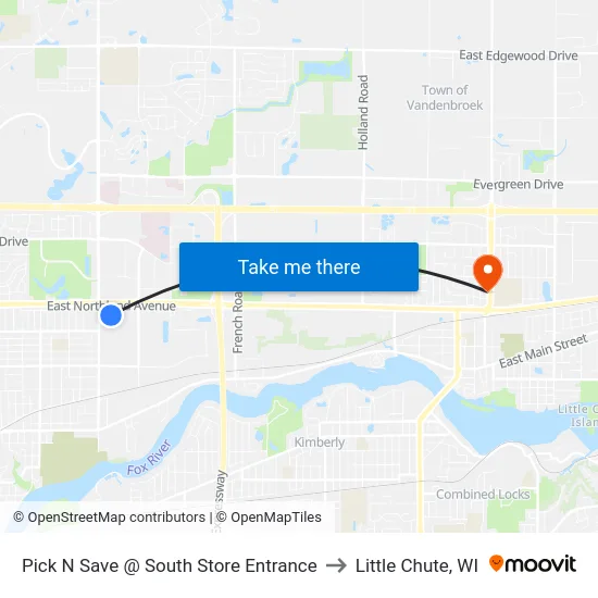 Pick N Save @ South Store Entrance to Little Chute, WI map