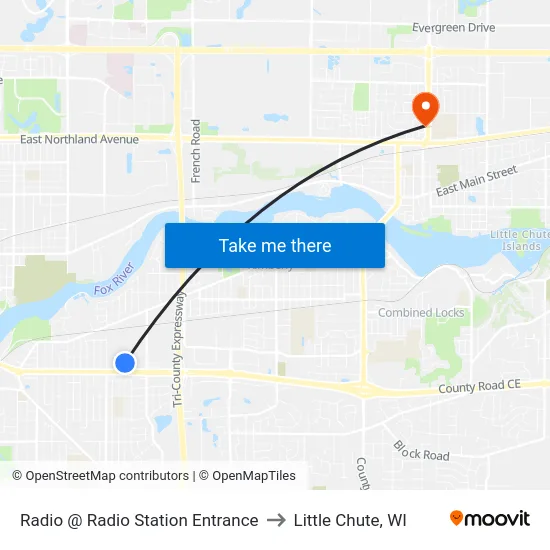 Radio @ Radio Station Entrance to Little Chute, WI map