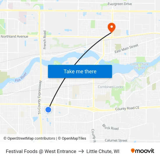 Festival Foods @ West Entrance to Little Chute, WI map