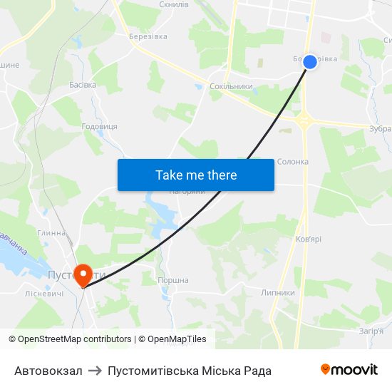 Автовокзал to Пустомитівська Міська Рада map