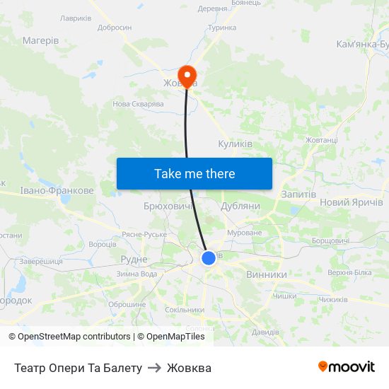 Театр Опери Та Балету to Жовква map