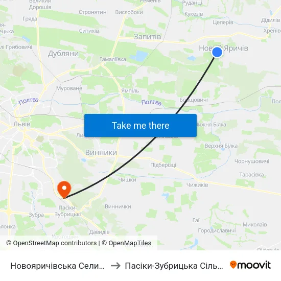 Новояричівська Селищна Рада to Пасіки-Зубрицька Сільська Рада map