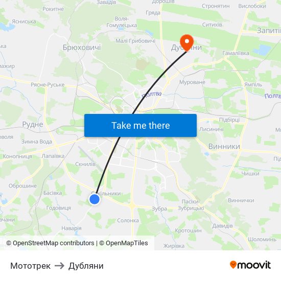 Мототрек to Дубляни map