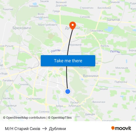 М/Н Старий Сихів to Дубляни map