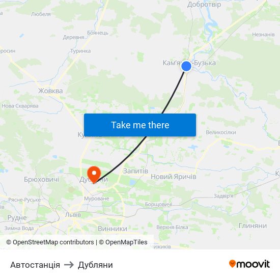 Автостанція to Дубляни map