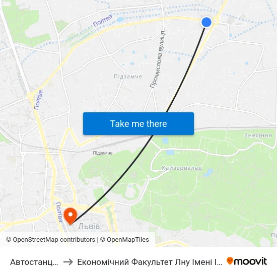 Автостанція №2 to Економічний Факультет Лну Імені Івана Франка map