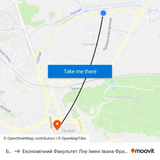 Бті to Економічний Факультет Лну Імені Івана Франка map